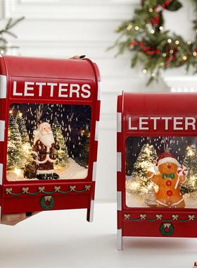 Christmas Mailbox American cartoon plastic with Santas deco