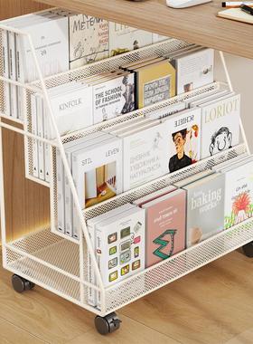 Children drawing a portable bookcase under a desk and receiv