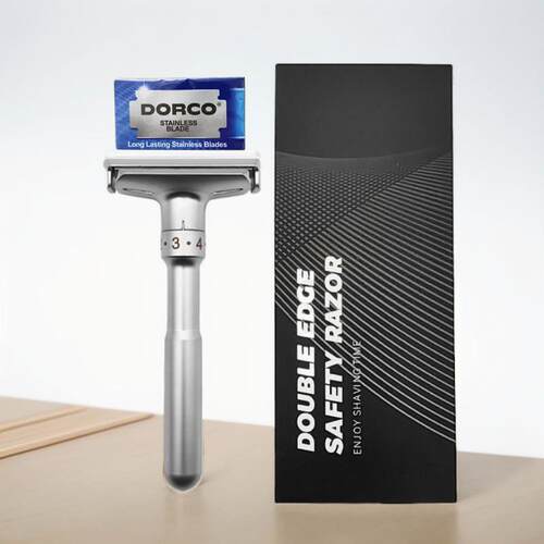 Two-faced, safe razor, hand-held shaver, old-fashioned shave