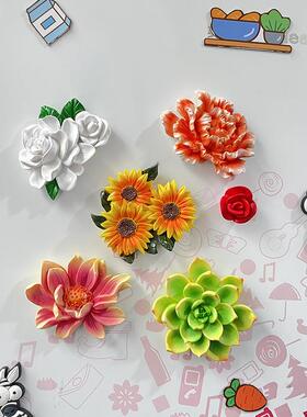 A resin flower fridge with an ins resin fridge with a magnet