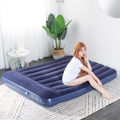 Inflated mattresses in outdoor air mattresses are used by tw