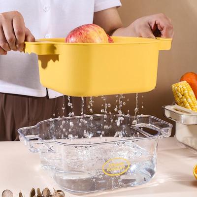 Two-story dish-washing baskets in the leaching basket kitche