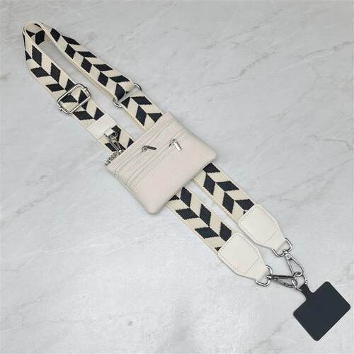 The womens bag is slanted with a diamond-shaped strap to re