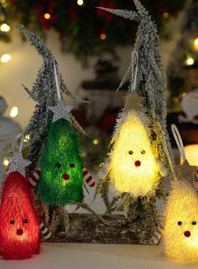 Hobes Christmas decorations were creatively lit up with a C