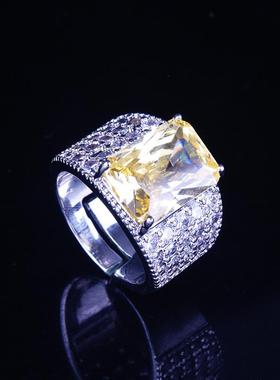 High-carbon diamond male geese, yellow stone, simple male an