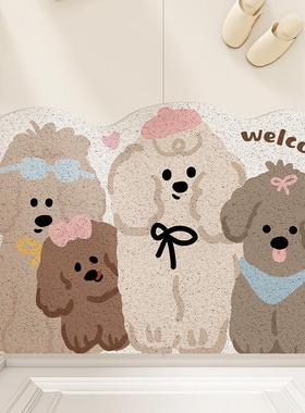 Cartoons door-to-door silk ringers use the door to close th