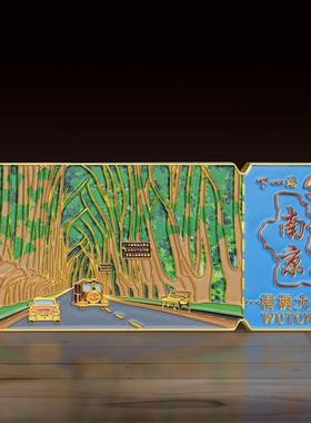 Metal refrigerators with tourist metal souvenirs in urban re