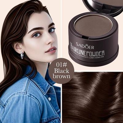 Hairline powder 01# black brown shading powder modifier fill