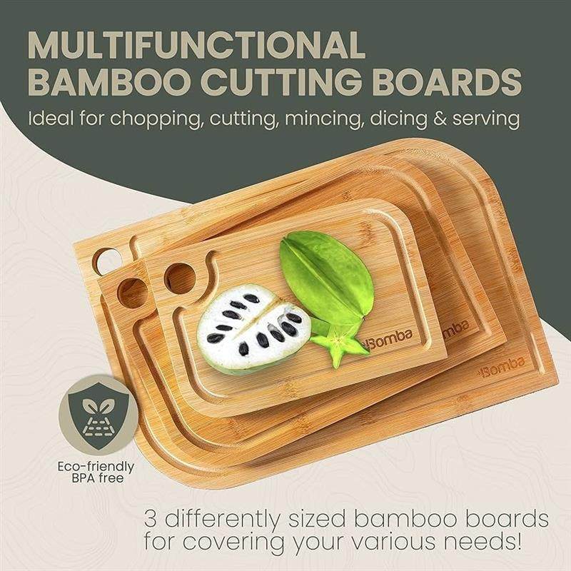 The bamboo cutter has a double-faced kitchen plate with a si