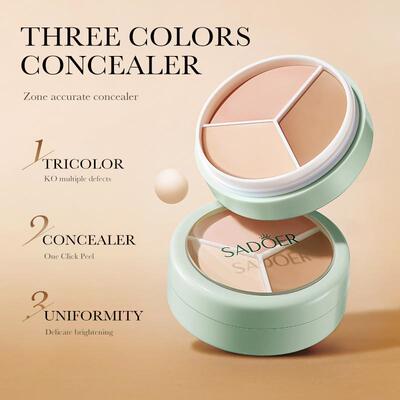 Soothing and fine art, three colors of cast, makeup, powdere