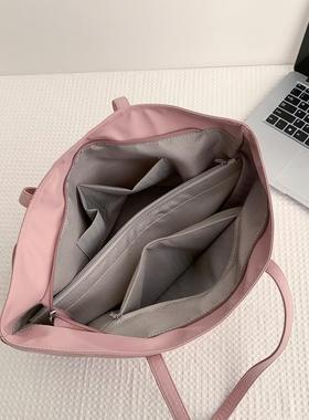 Pure colored nylons can print logo handbags in high-capacity