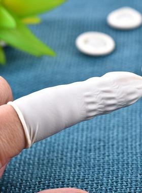 White fingercases, dustless, powder-free emerald fingernets,