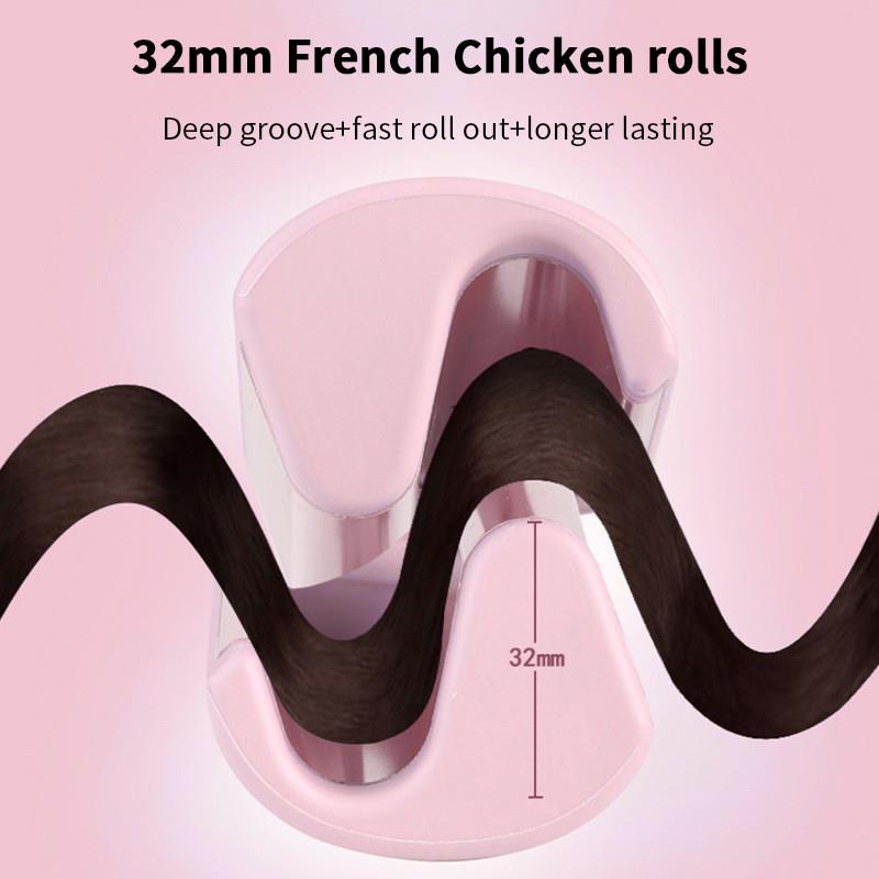 Egg rolls with a curly-danced curly-danced swirling wave cur