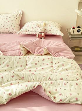 Class A mother and child with four summer air conditioners a