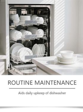 The dishwasher cleaners go to the oil to clean up the cookin