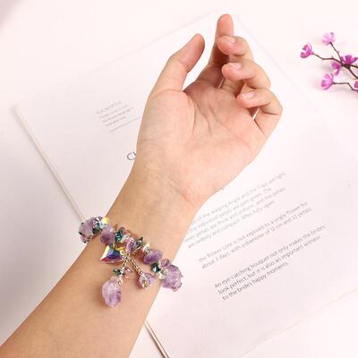 The bracelet girl designed the purple crystal-scree-scree ch