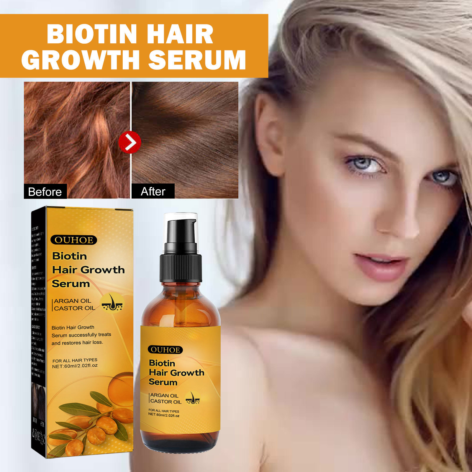 Biotin Hair Essence Anti-falling Solid Hair Repair Hair Root