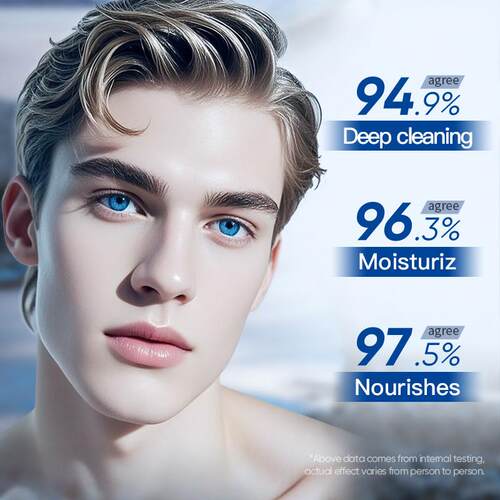 The men in the skin suit are wet and clean, and the oil in t