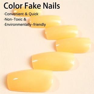 light yellow armored Wearing fake small nails