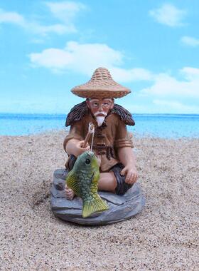 Aluminous aquarium fish tank decorated gardening with a psyc