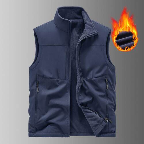 In winter, the man with a mans velvet sacks and a mans coa