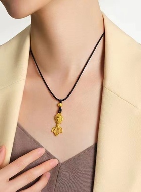 欧美跨境外贸沙金饰品锦鲤金鱼品吊坠民族风金项链女吊坠单坠轻