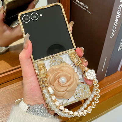 折叠屏电镀水波纹手链防摔保护套