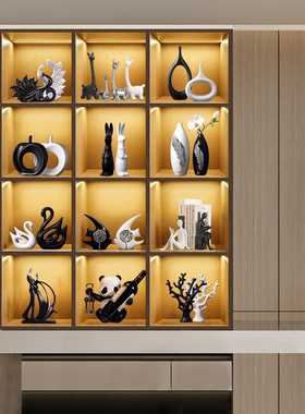 北欧摆件家居客厅酒柜电视柜装饰品现代玄关桌面摆件乔迁礼物