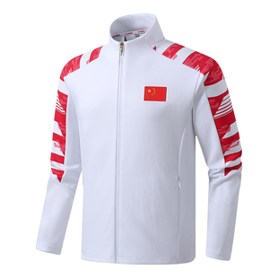 中国队运动员外套春秋男女武术跑步长袖上衣体育学生训练服定制