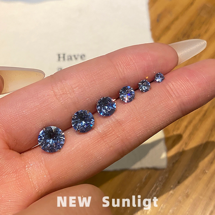 NEW Sunlight爆闪海蓝华子耳钉钛合金养耳洞耳骨钉钛钢耳蜗钉耳饰