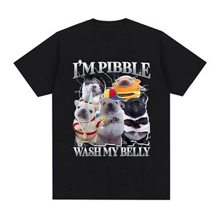 I'm Pibble Wash My Belly Funny Dog Meme T Shirt Men Women Vi