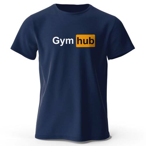 Gym Hub Printed Men's T-Shirt 100% Cotton Oversized Funny Gr