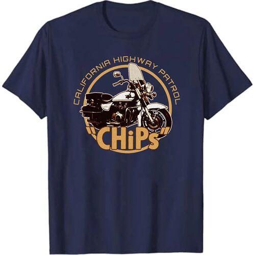 Chips Inspired Retro T-shirt - USA Vintage 80s TV Show Bike