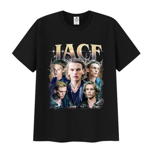 Jamie Campbell Bower Graphic T Shirt Men's Vintage Fashion C