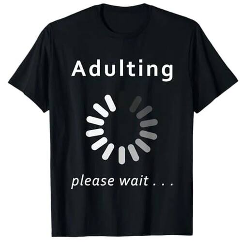 Adulting Please Wait Funny 18th Birthday 18 Years Old T-Shir