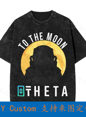 Theta To The Moon Crypto Token Theta Logo Hodl Vintage Overs