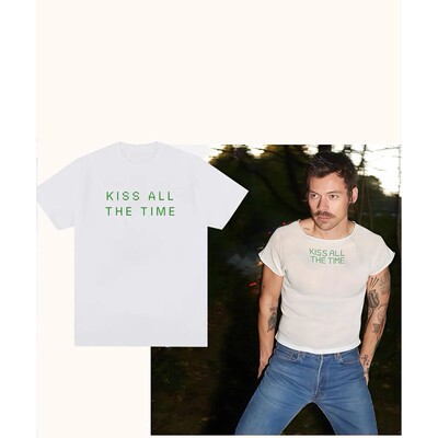 Harry Styles Kiss All The Time Tour 2026 Letter Print T Shir