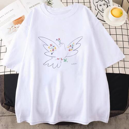 Pablo Picasso Dove of Peace Printed Men Women T Shirts Unise