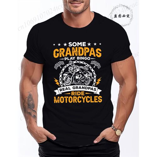 Men's T-Shirt Shirts GRANDPAS RIDE MOTORCYCLES Graphic Tee M