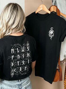 Vintage Dark Mark Death Eater Norse Rune Letter T?Shirt Fron