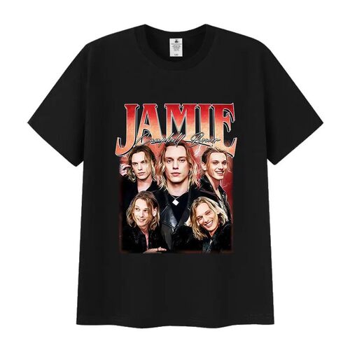 Jamie Campbell Bower Vintage Graphic T Shirt Men's Gothic Fa