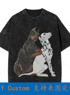 Cute Fashionable Doberman Tattooing Dalmatian Dog Vintage Ov