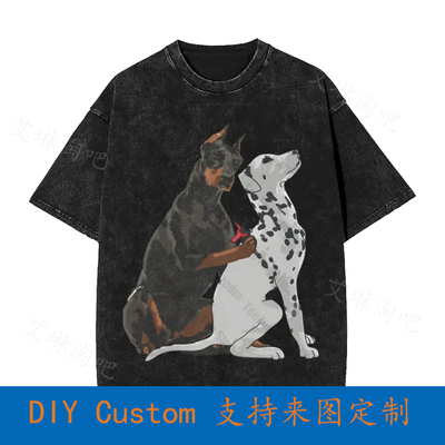 Cute Fashionable Doberman Tattooing Dalmatian Dog Vintage Ov