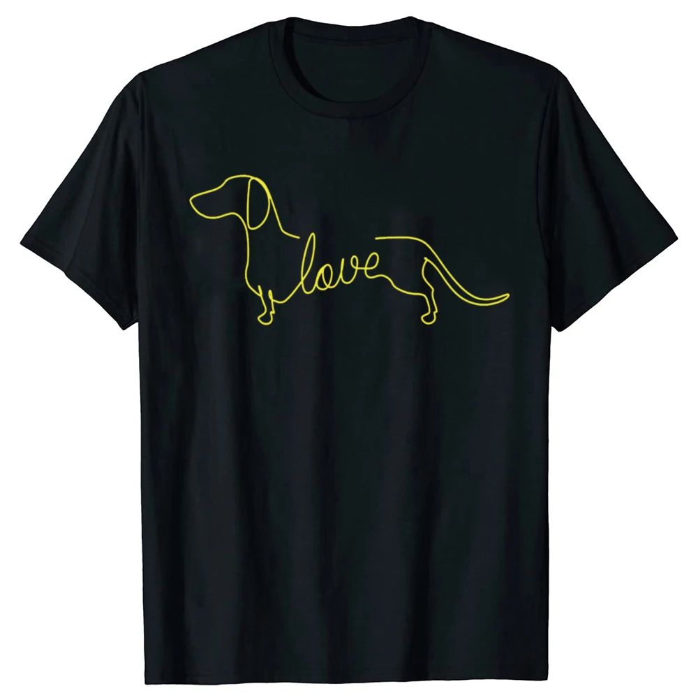 Dachshund Chiweenie Wiener Dog Love Art Sketch Gift T-Shirt - 实物图