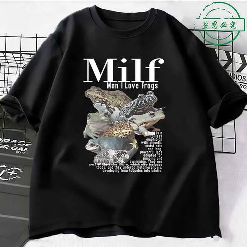 Funny Man I Love Frogs Meme Graphic T-Shirt Men Women Summer