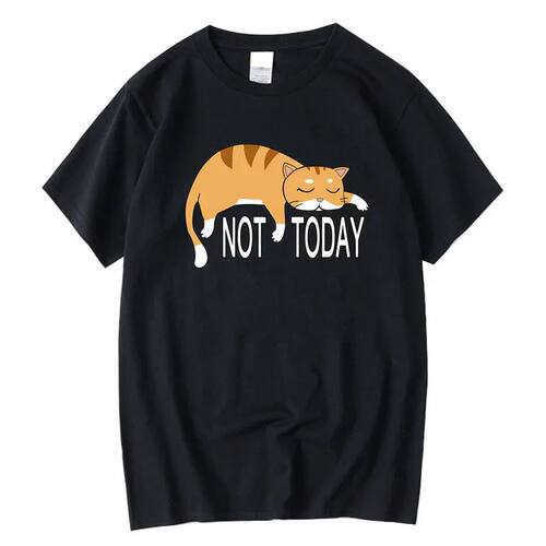 Summer Men's T-shirt High Quality Cotton blend Funny Lazy Ca