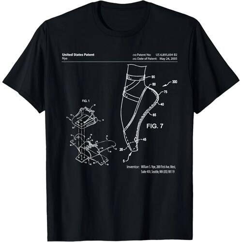Ballet Shoe Patent Point Dance Studio Dancing T Shirts Men H