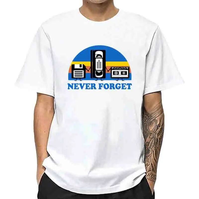 Never Forget Sarcastic Graphic Music Funny Printed 100% Cott