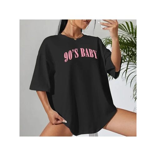 90's Creativity Letter  T-Shirts For Women Funny Tops Street