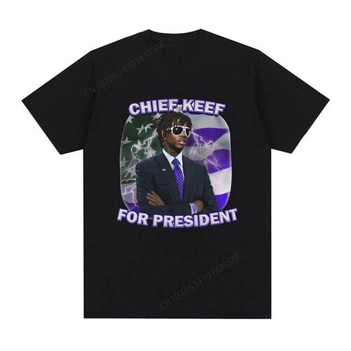 Rapper Chief Keef for President Graphic T Shirt Men Fashion
